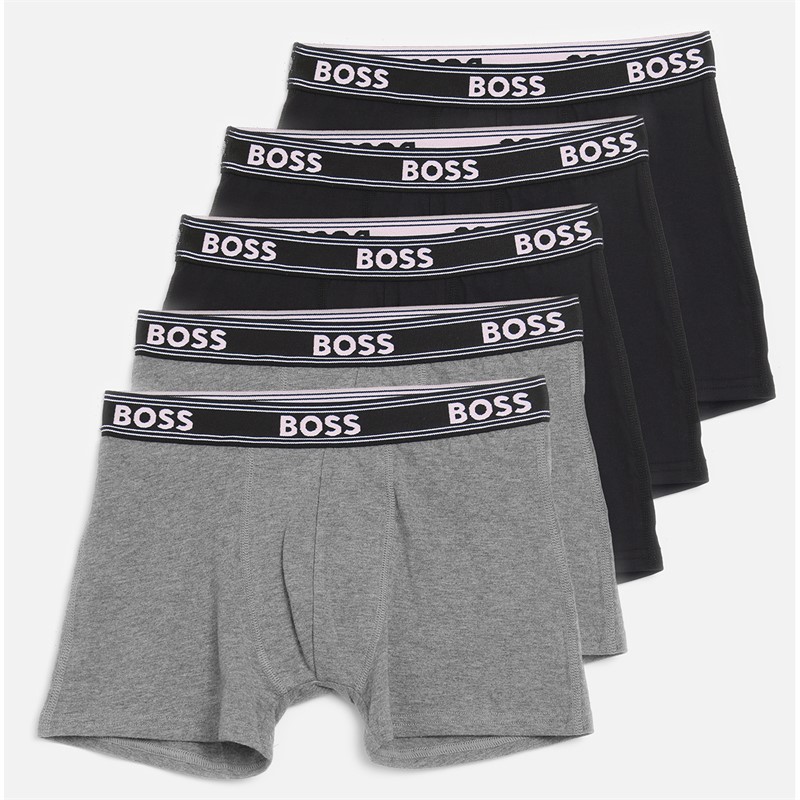 BOSS Jongens Vijf Pack Boxers Zwart - Maat 10Y