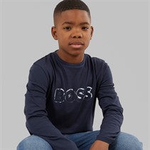 BOSS Boys Long Sleeve T-Shirt Navy