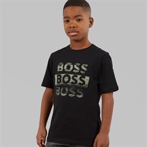 BOSS Boys Short Sleeve T-Shirt Black