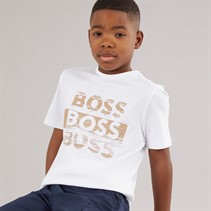 BOSS Boys Short Sleeve T-Shirt White
