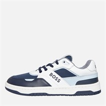 BOSS Junior Boys Court Trainers Navy