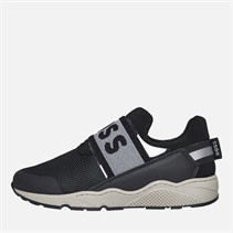 BOSS Junior Logo Elastic Strap Trainers Black