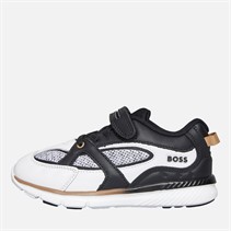 BOSS Infant Boys Single Strap Trainers White/Black White  Black
