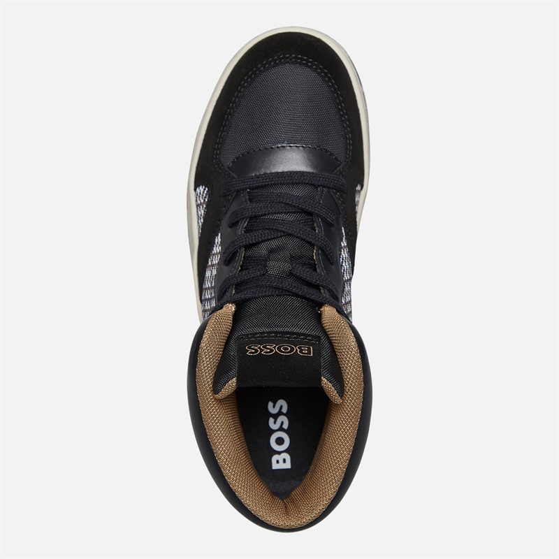 BOSS Junior Hi Top Trainers Black