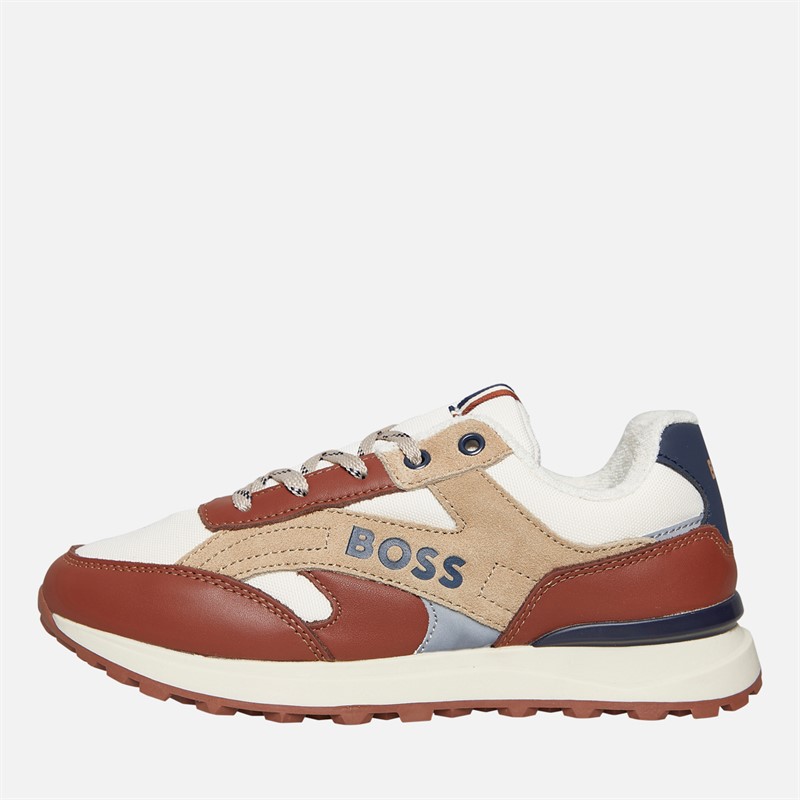 BOSS Junior Boys Multi Panel Trainers Sand - Size 37