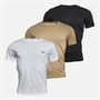 BOSS Mens Three Pack T-Shirts White/Black/Stone
