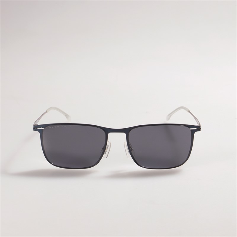 BOSS Heren Zonnebril Mat Blauw Ruthenium