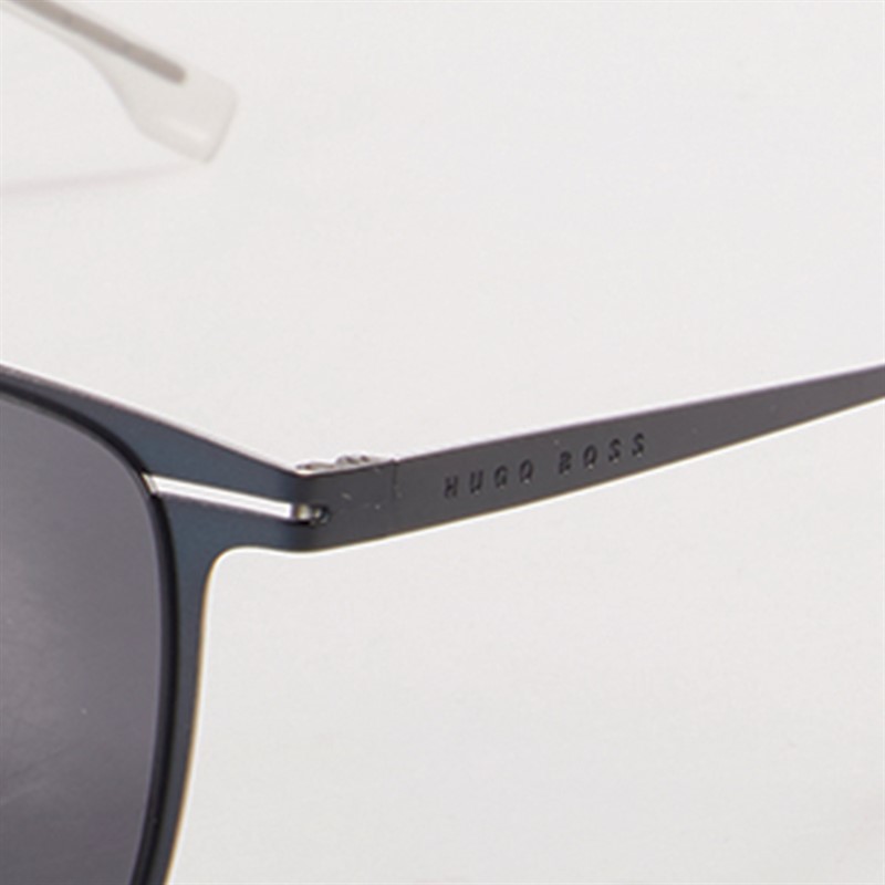 BOSS Heren Zonnebril Mat Blauw Ruthenium