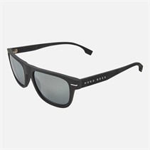 BOSS Mens Sunglasses Matte Black Silver