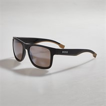 BOSS Mens Sunglasses Matte Black Beige