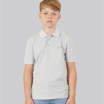 BOSS Boys Short Sleeve Polo Shirt Pale Blue