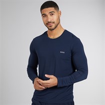 BOSS Herre pyjamastop med lange ærmer Dark Blue