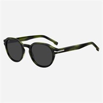 BOSS Mens Rectanular Sunglasses Green Horn