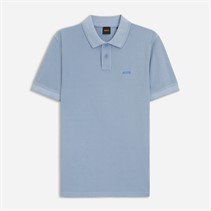 BOSS Mens Hugo Prime Polo Shirt Open Blue