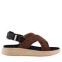 Woden Sandales Luna Suede Femme Marron