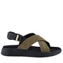 Woden Sandales Luna Suede Femme Kaki