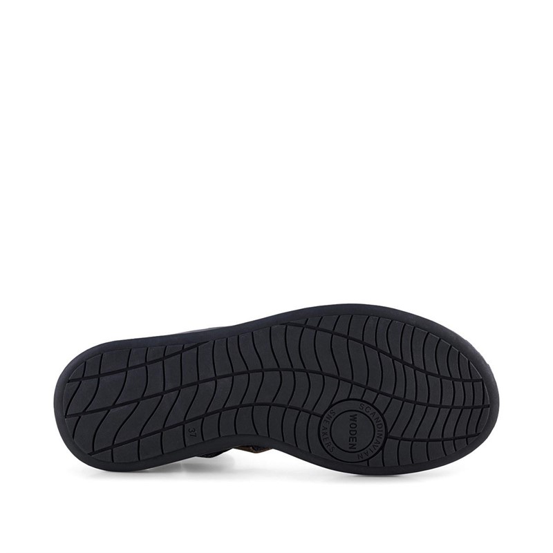 Woden Dame Luna Suede Sandaler Kakigrøn
