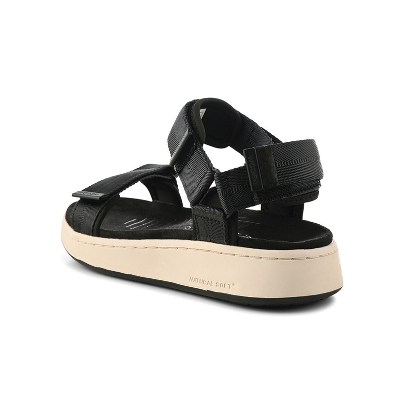 Woden Dames Line Sandalen Zwart