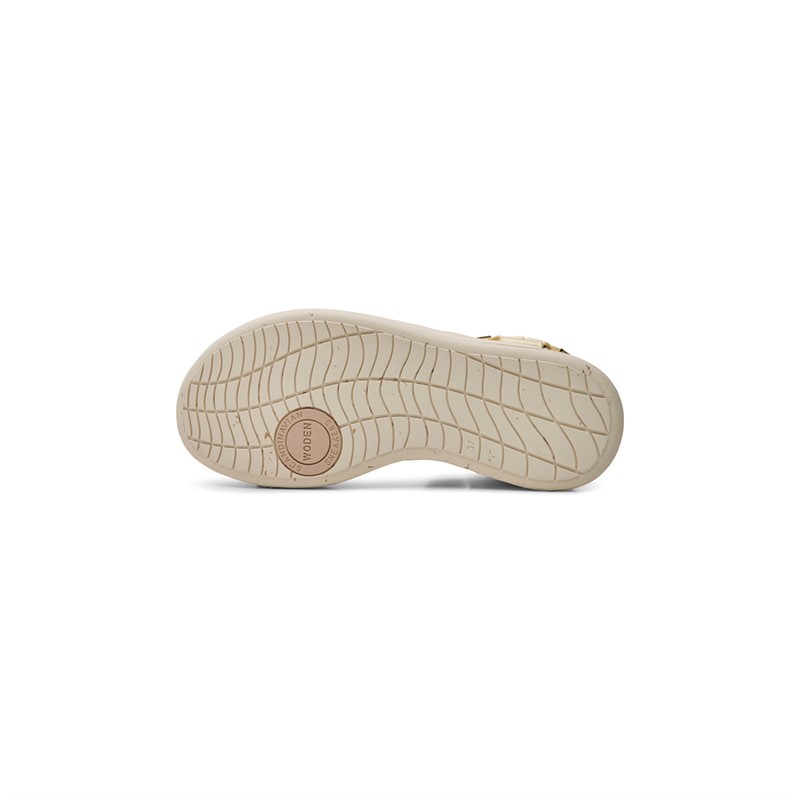 Woden Dames Line Sandalen Geel