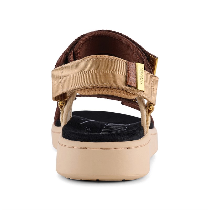 Woden Dame Line Sandaler Brun