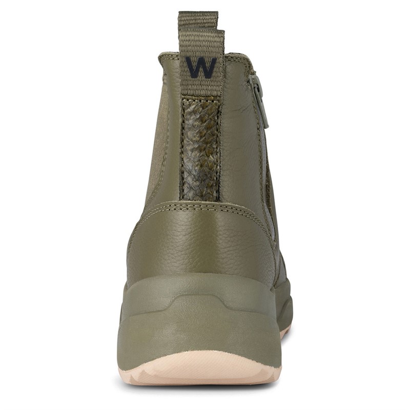 Woden Damen Silje Warm Waterproof Stiefeletten Grün