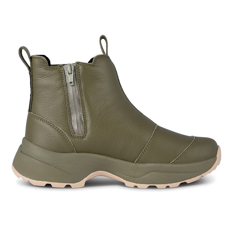 Woden Damen Silje Warm Waterproof Stiefeletten Grün