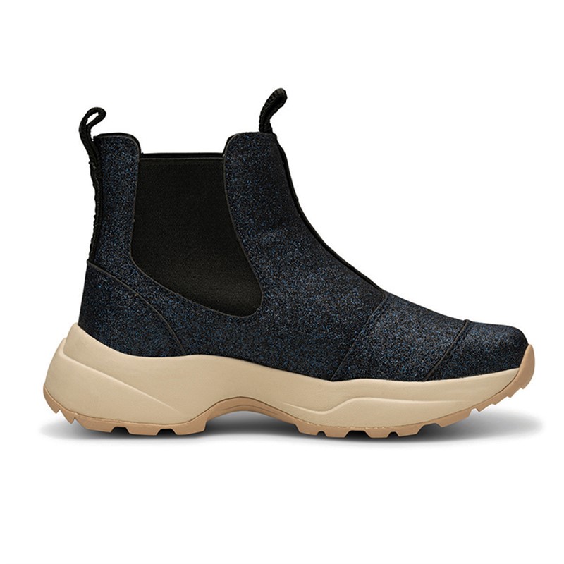 Woden Damen Silje Glitter Stiefeletten Blau