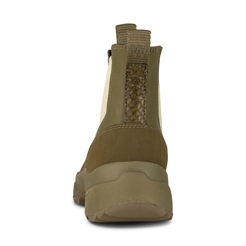 Woden Damen Siri Wasserdicht Gummi Stiefel 202 Dark Olive / Alfalfa