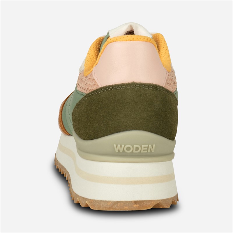 Woden Ronja sneakersy na platformie dla niej kolor 911 Algae Multi