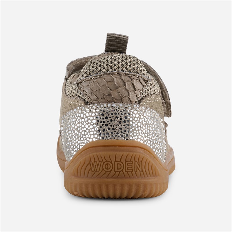 Woden Kinder Tristan Perlen Sandalen 776 Silver Mink