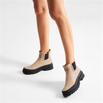 Woden Womens Liv Waterproof Rubber Boots 852 Coffee Cream