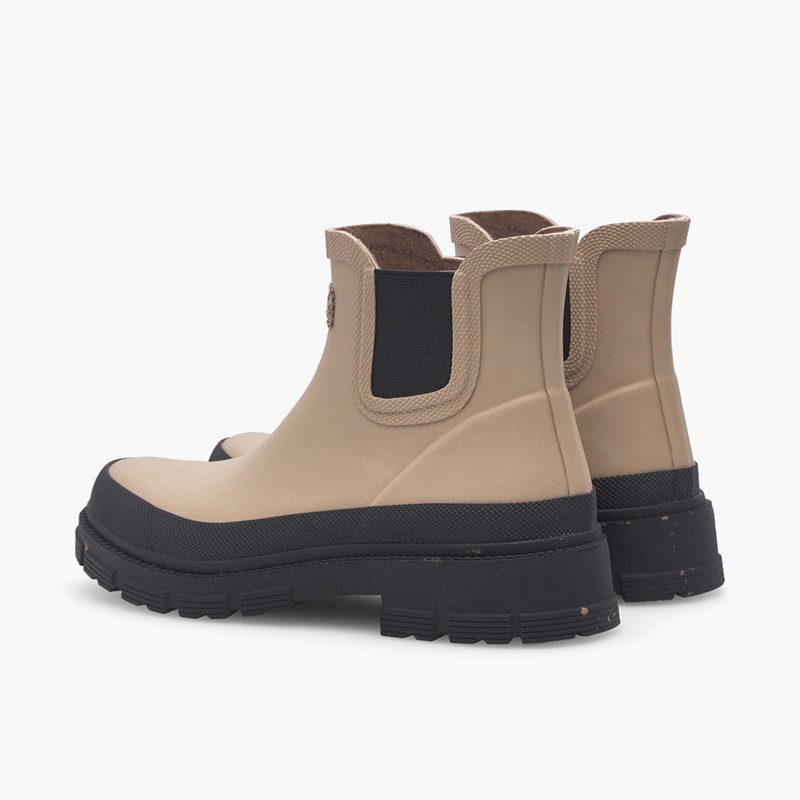 Woden Womens Liv Waterproof Rubber Boots 852 Coffee Cream
