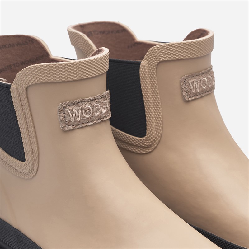 Woden Womens Liv Waterproof Rubber Boots 852 Coffee Cream