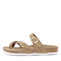 CPH Comfort Dame Bio Kryds Over Sandaler Tan/Guld