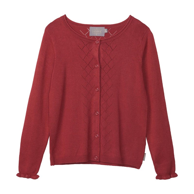 Creamie Piger Pointelle Veste Murstensrød