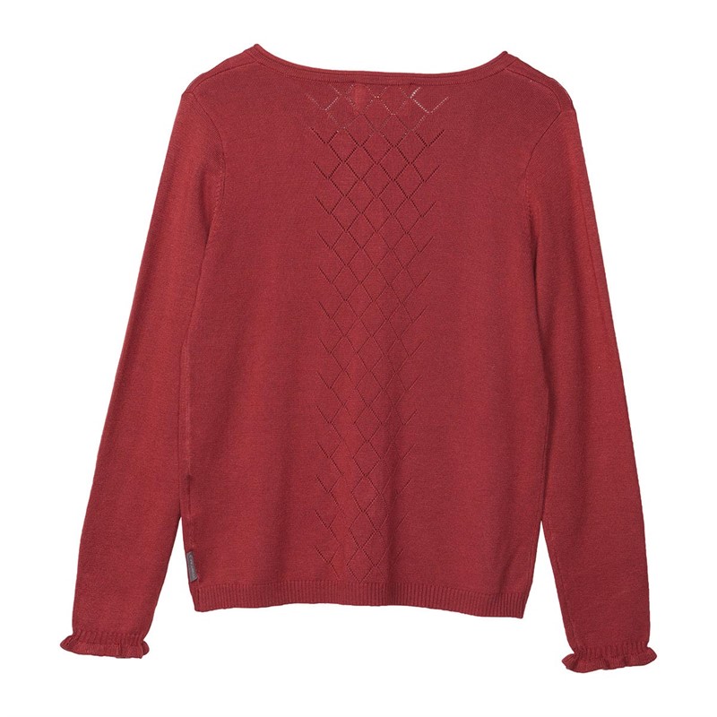 Creamie Piger Pointelle Veste Murstensrød