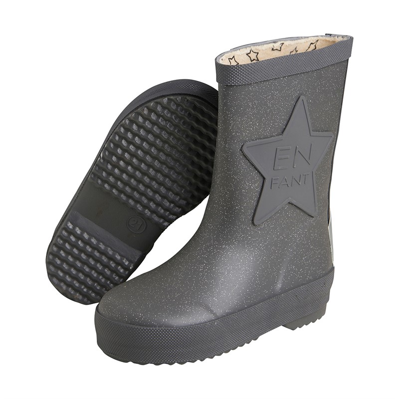 En Fant Bottes en Caoutchouc Enfants Gris Bleu