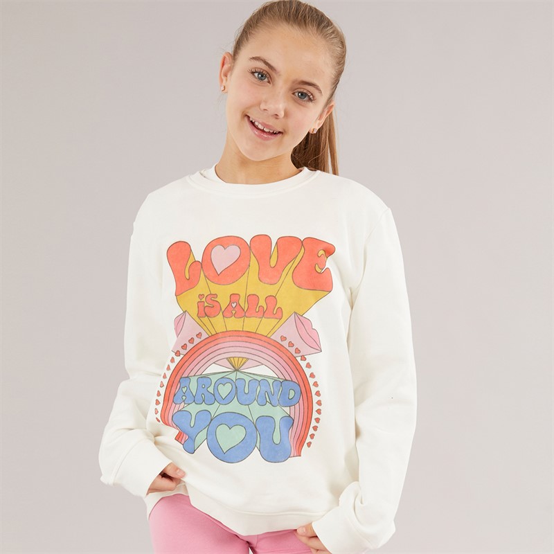 STELLA McCARTNEY Girls Sweatshirt Ivory