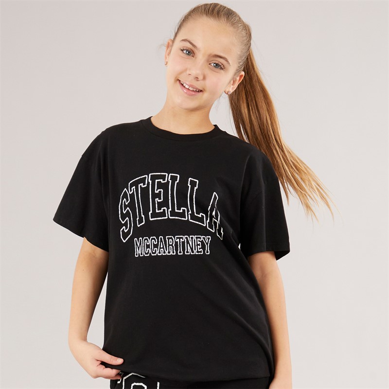 STELLA McCARTNEY Girls T-Shirt Nero Lavato