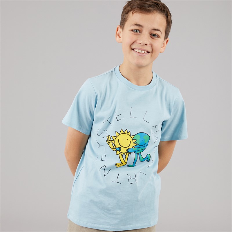 STELLA McCARTNEY Boys T-Shirt Azure Blue Azure-Blue
