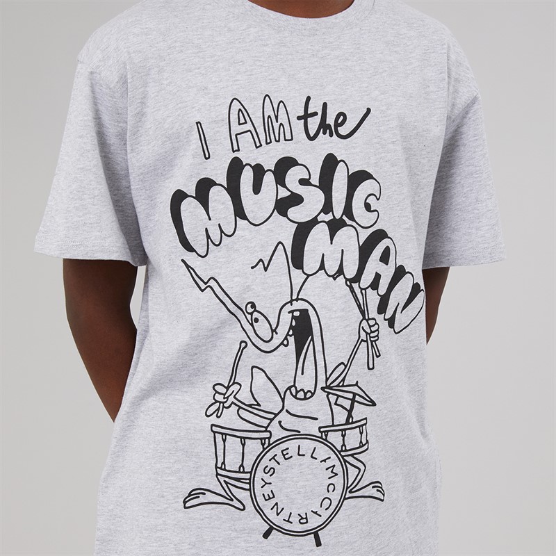 STELLA McCARTNEY Boys T-Shirts Grigio Medio Melange Grigio Medio Mel.