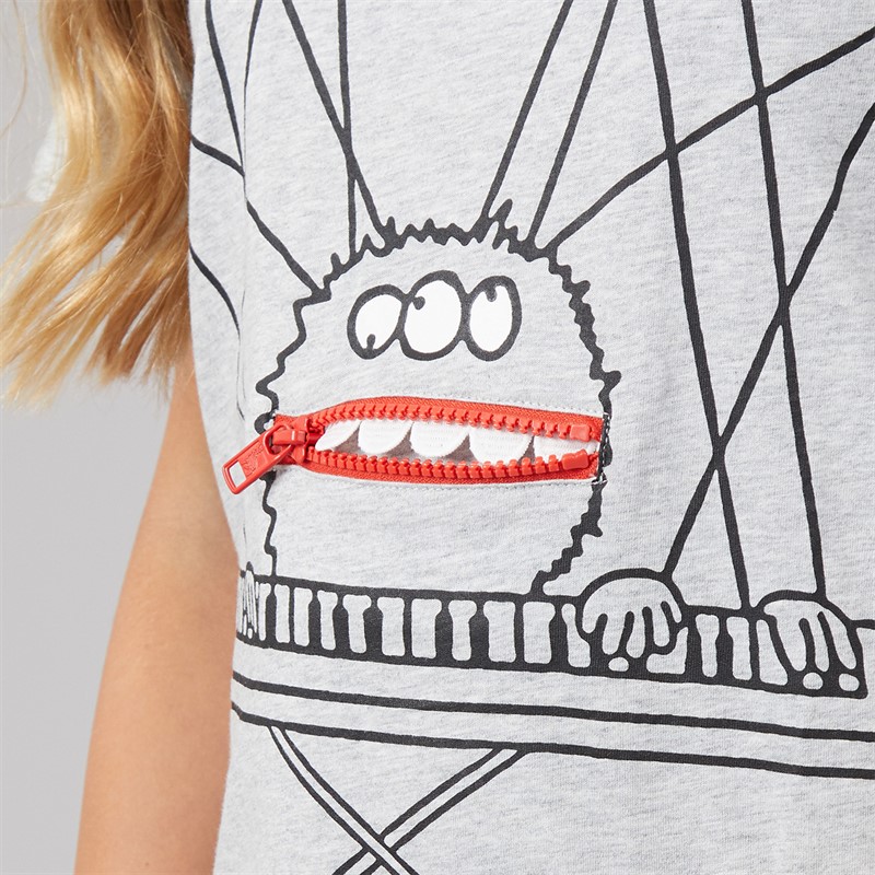 STELLA McCARTNEY Girls T-Shirts Grigio Medio Melange Grigio Medio Mel.