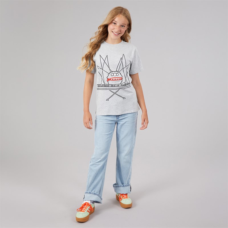 STELLA McCARTNEY Girls T-Shirts Grigio Medio Melange Grigio Medio Mel.