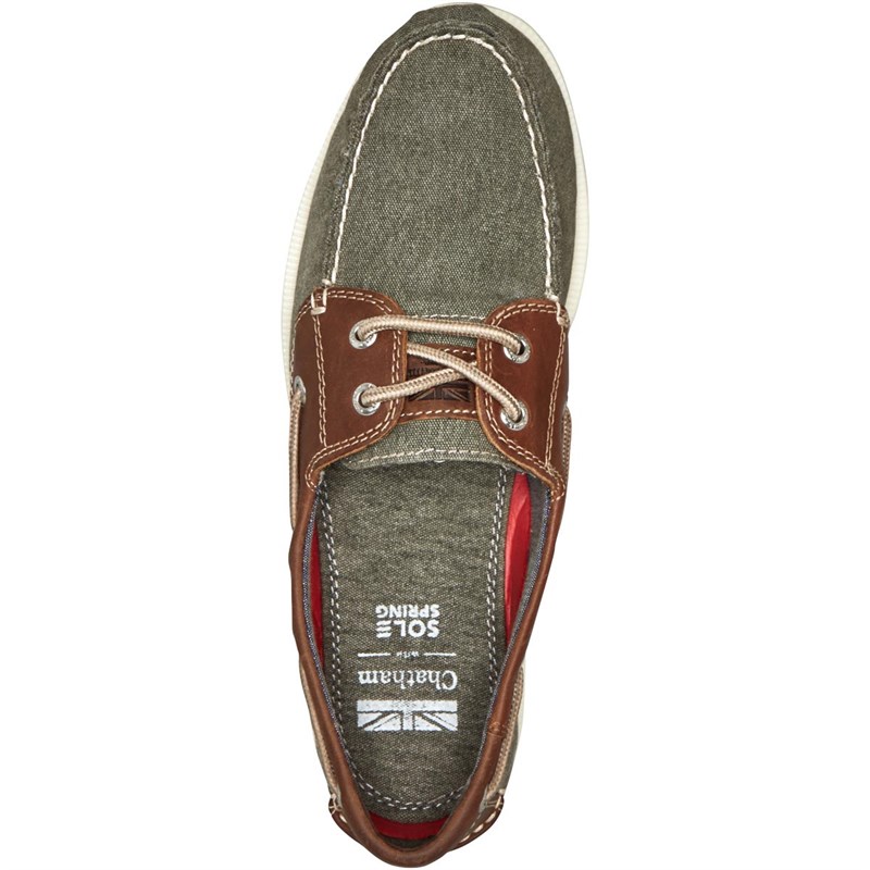 Chatham Marine Mens Ambon Deck Shoes Khaki/Tan