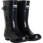 Chatham Marine Womens Belton Shorts Wellington Boots Black Gloss