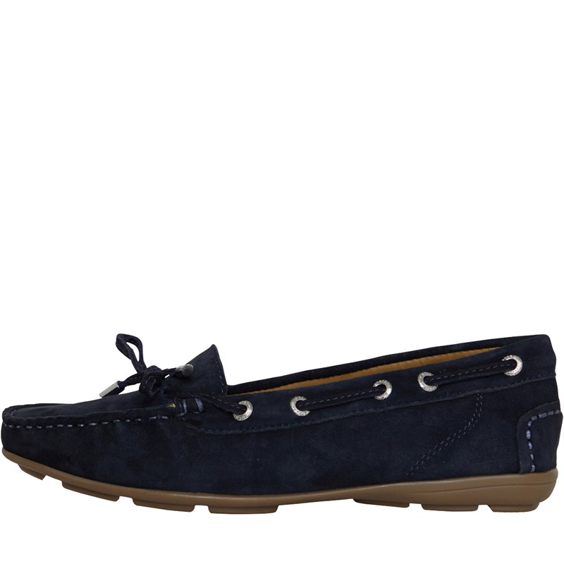 Chatham Marine Womens Paxos Driving Moccasins Navy Suede