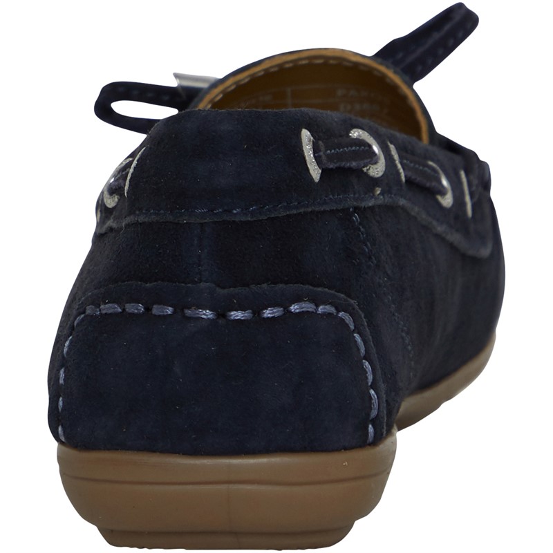 Chatham Marine Womens Paxos Driving Moccasins Navy Suede