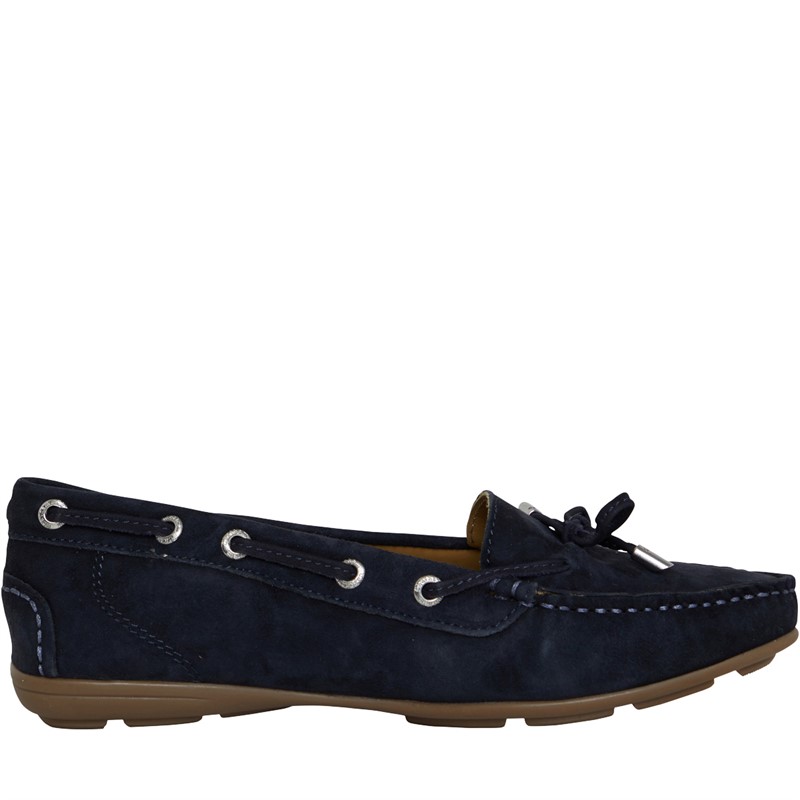 Chatham Marine Womens Paxos Driving Moccasins Navy Suede