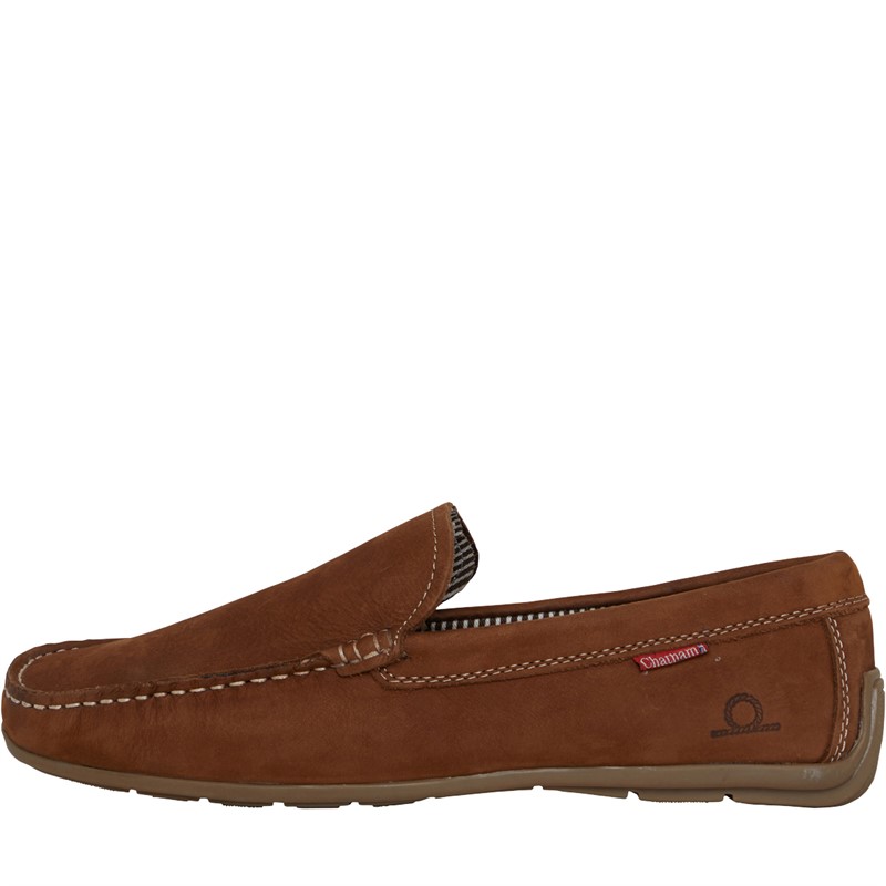 Chatham Marine Mens Seaton Leather Driving Moccasins Tan