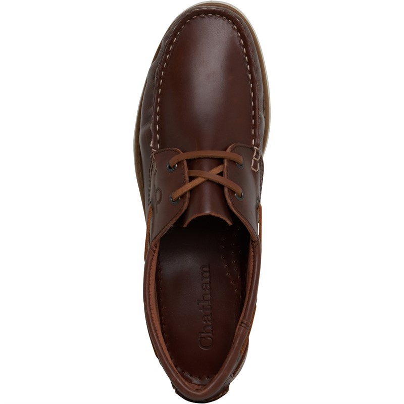 Chatham Marine Mens Dartmouth Deck Shoes Dark Brown